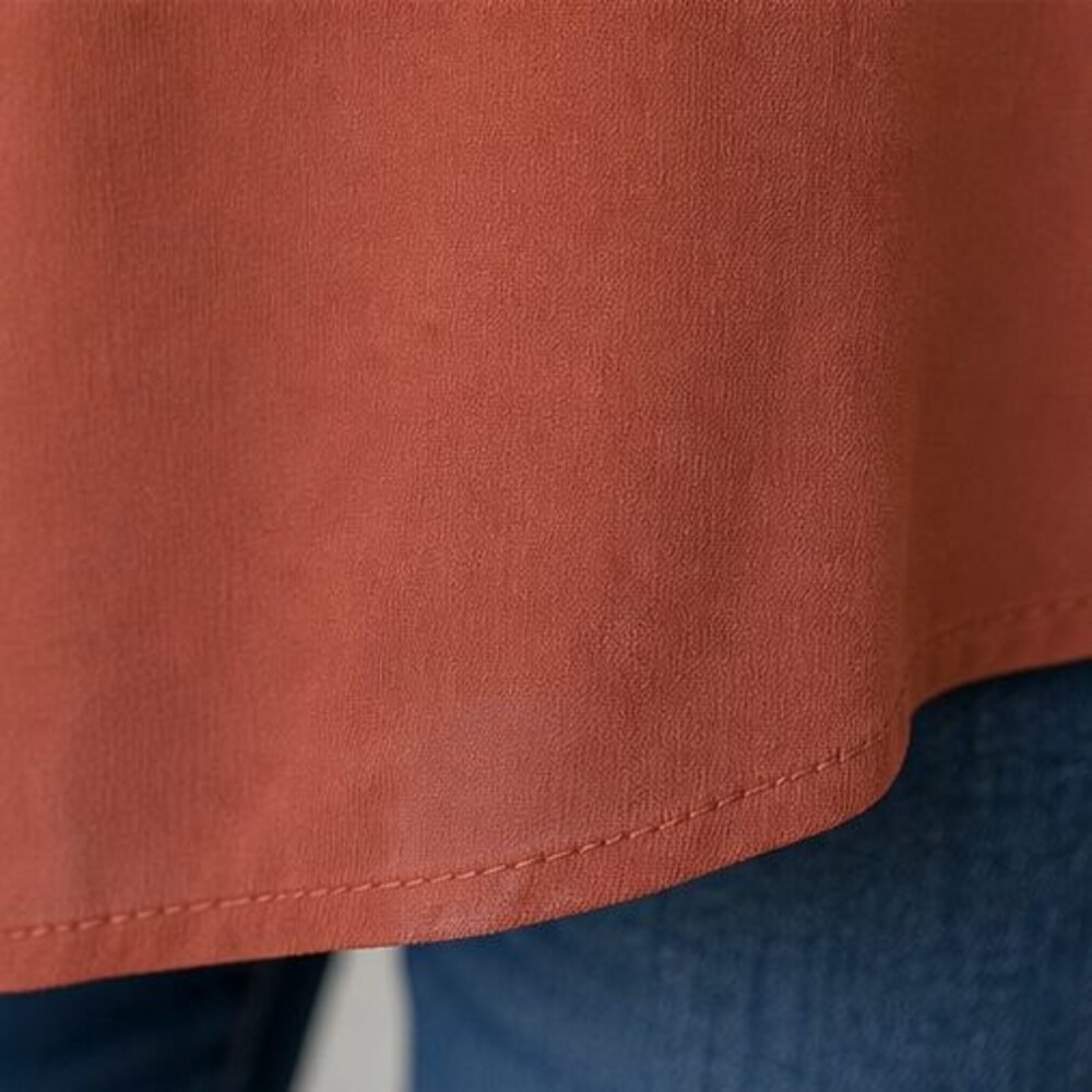 Rust Lace Trim Top - Picture 6 of 6